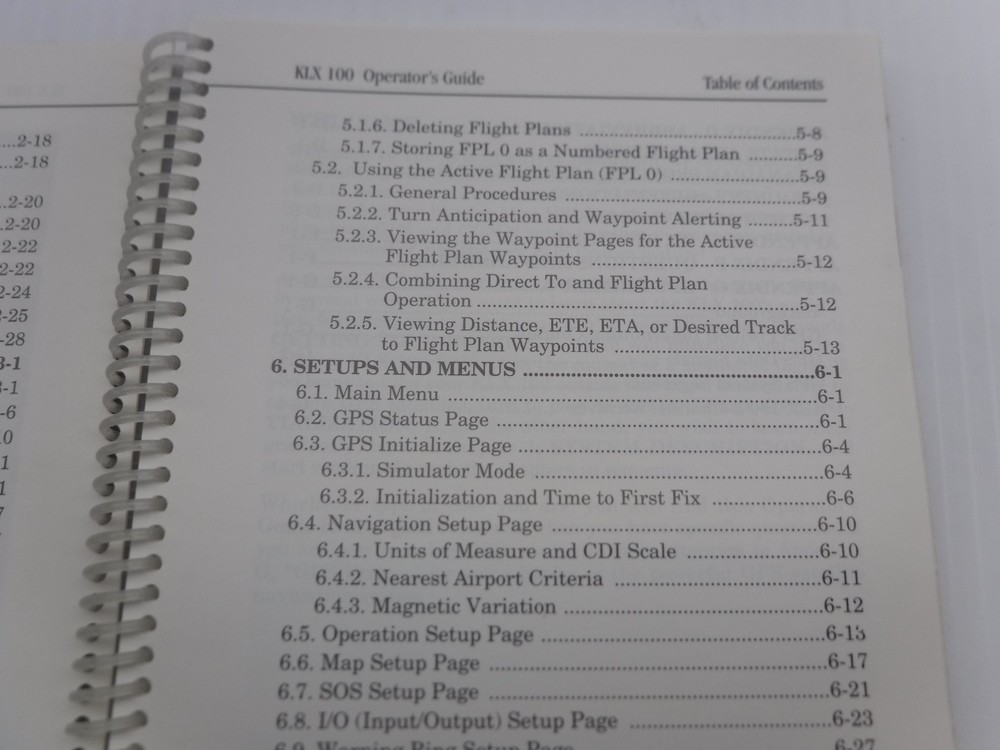Allied Signal KLX 100 Operator's Guide Software Version 2
