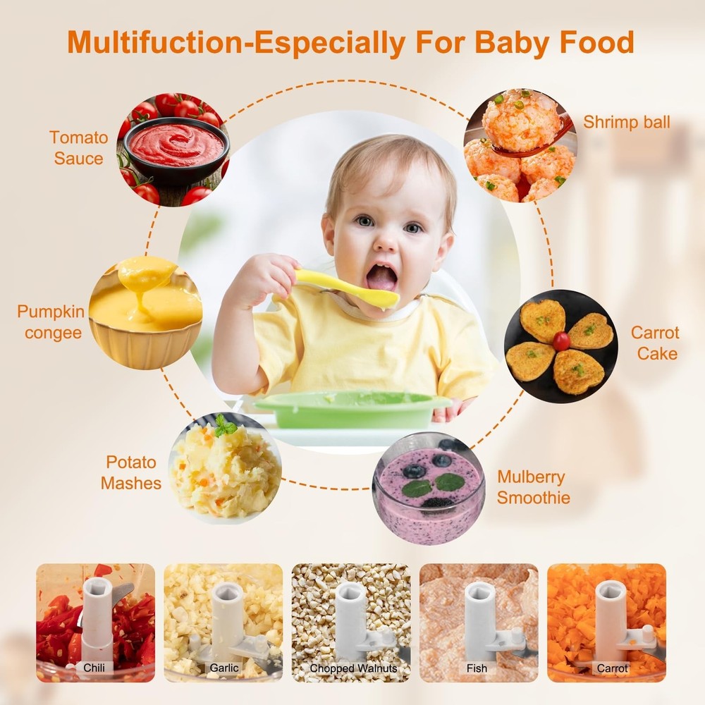 Manual Food Processor Vegetable Chopper, Portable Hand Pull String Garlic Min...