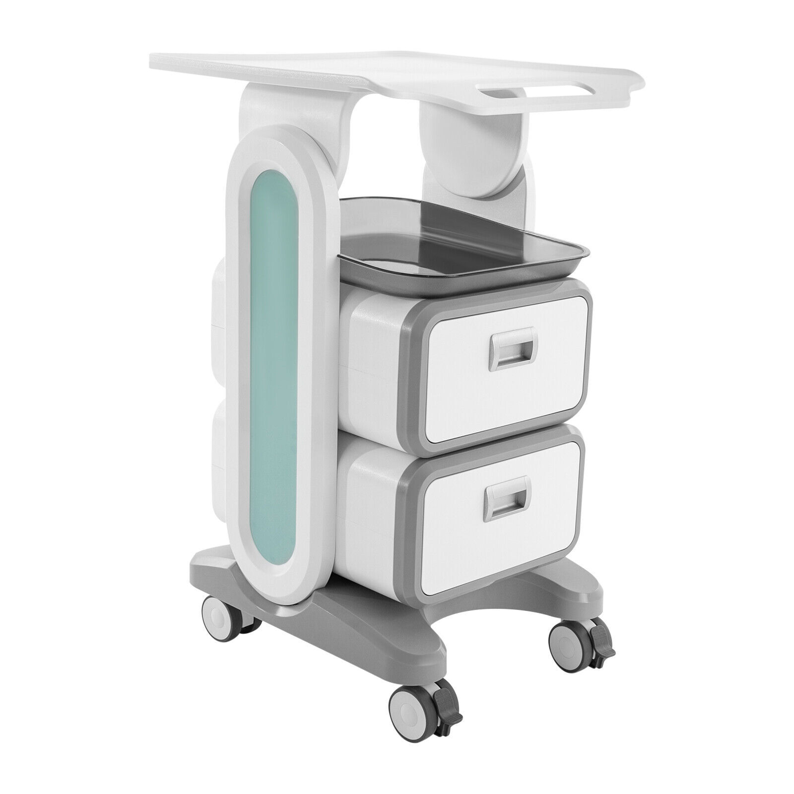 Dental Cabinet Mobile Cart 2 Drawers Stainless Steel Storage Cabinet with wheels