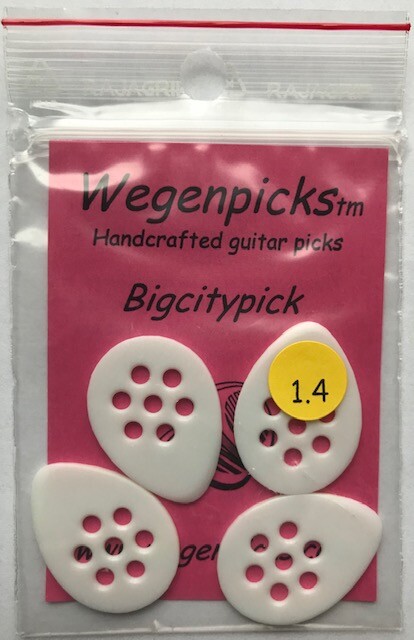 Wegen Big City Picks 1.4mm (4 Pack) (White)