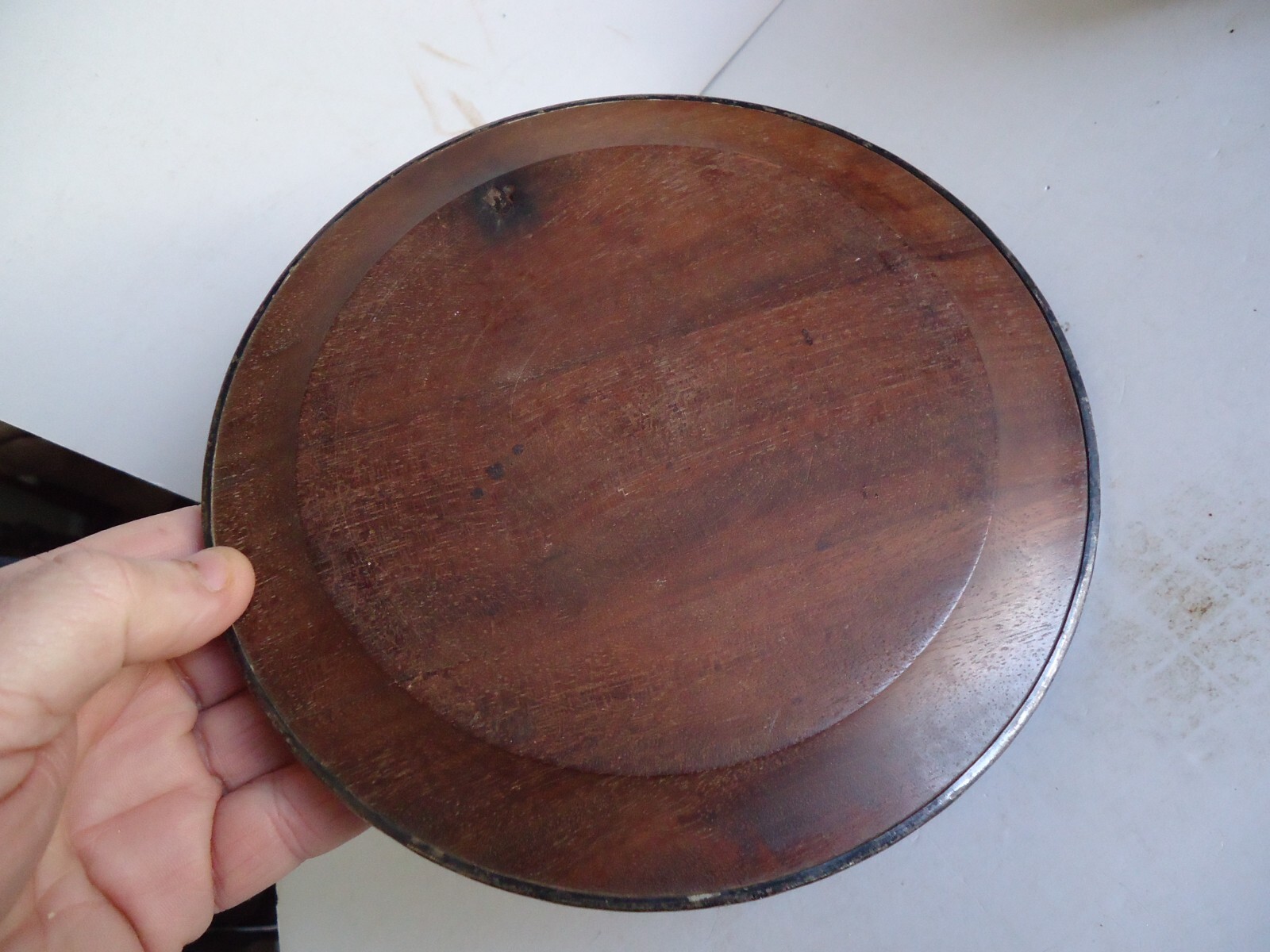 Antique Chinese or Japanese 2 pc Wood & Silver Incense Burner Censer 1800s