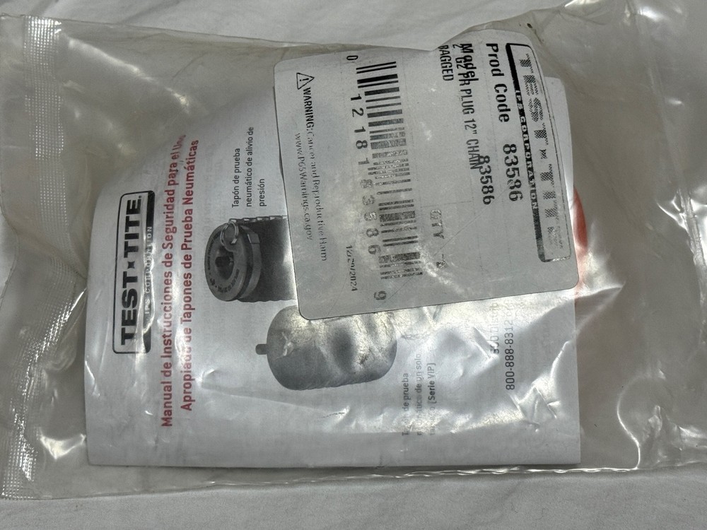 TEST-TITE Pressure Relief Pneumatic Test Plug 2" 83586