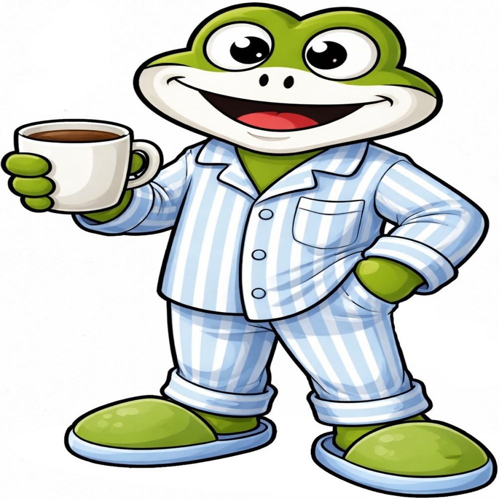 30 Custom Coffee Time Frog Personalized Address Labels