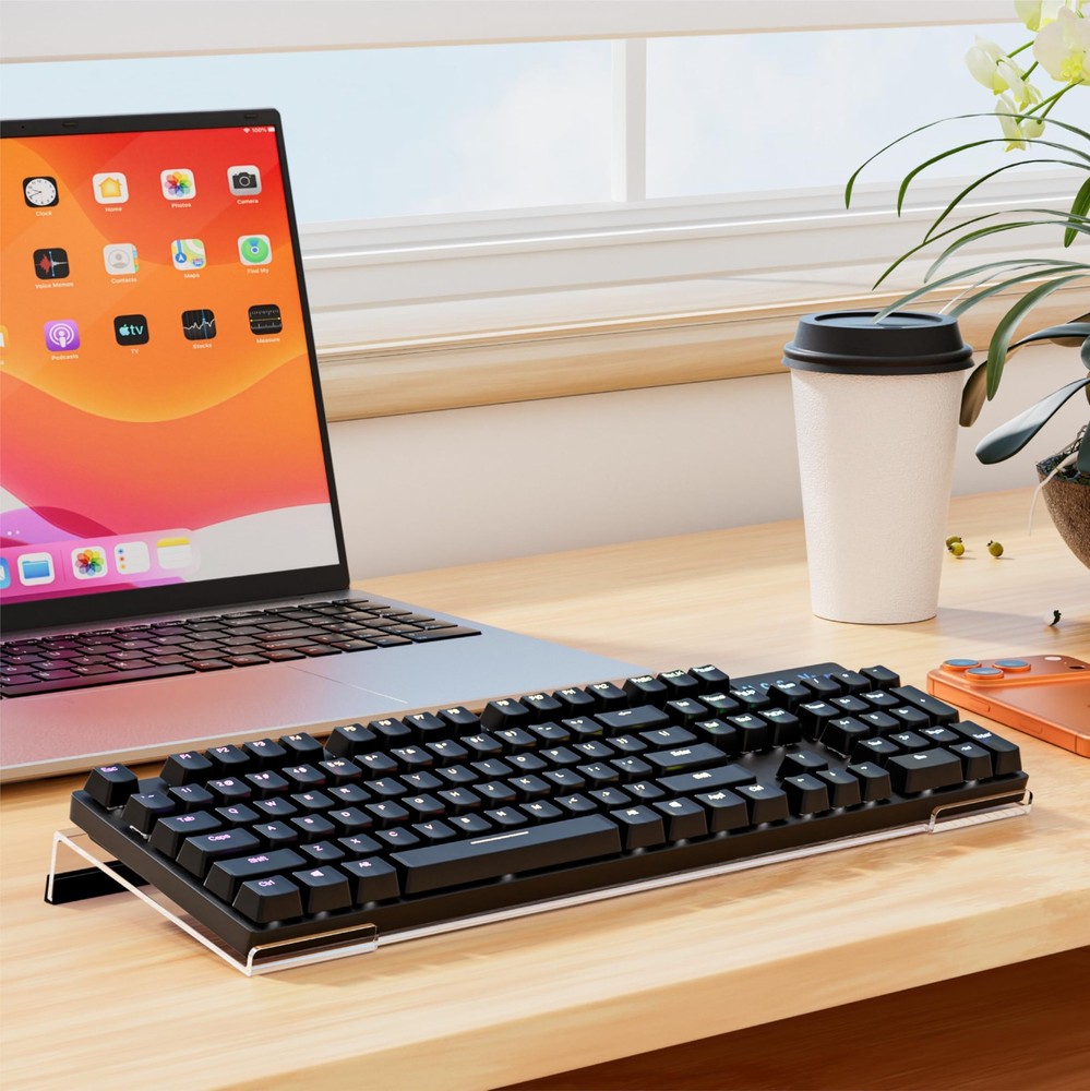 Computer Keyboard Stand PC Keyboard Stand, Acrylic Tilted Keyboard Stand for ...