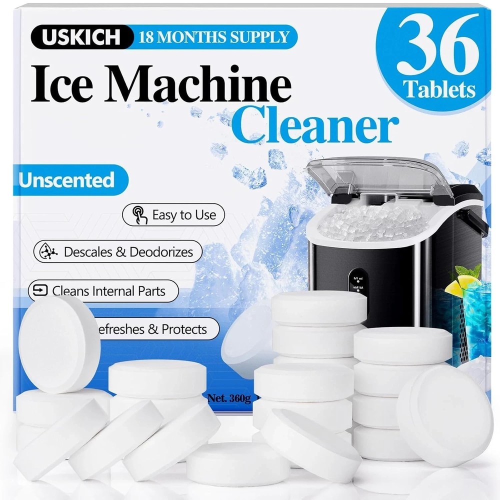 2 PACK Ice Machine Cleaner Descaler Tablets-36Pack Ice Maker Cleaner Compatible