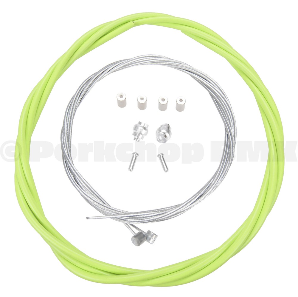 Basic Bicycle Brake Cable Kit for BMX/MTB - NEON GREEN