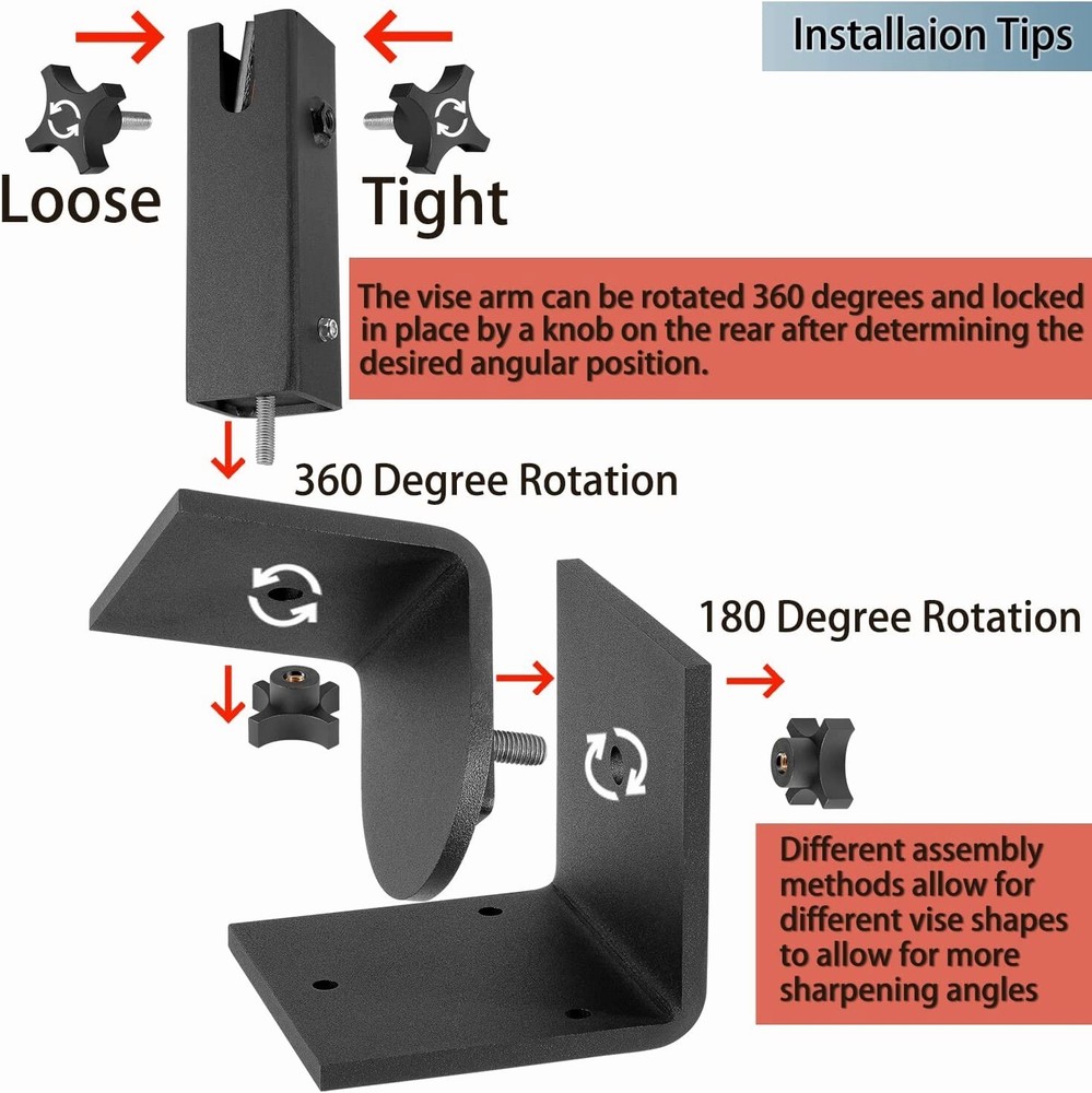 Swiveling Multi-Mount Work Bench Vise For Knife Making Work With 360 Rotation