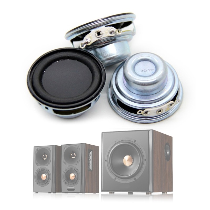 2Pcs 40MM 4 Ohm 5W Full Range Speaker Rubber Side Loudspeaker