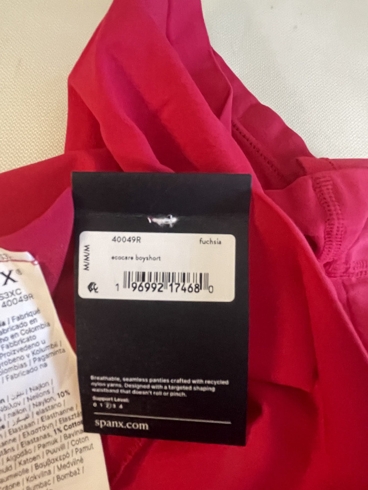 new spanx ecocare fuchsia boyshort size medium