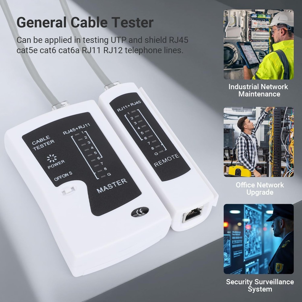 RJ45 Cable Tester Network Ethernet Wire Test Tool for LAN Gold