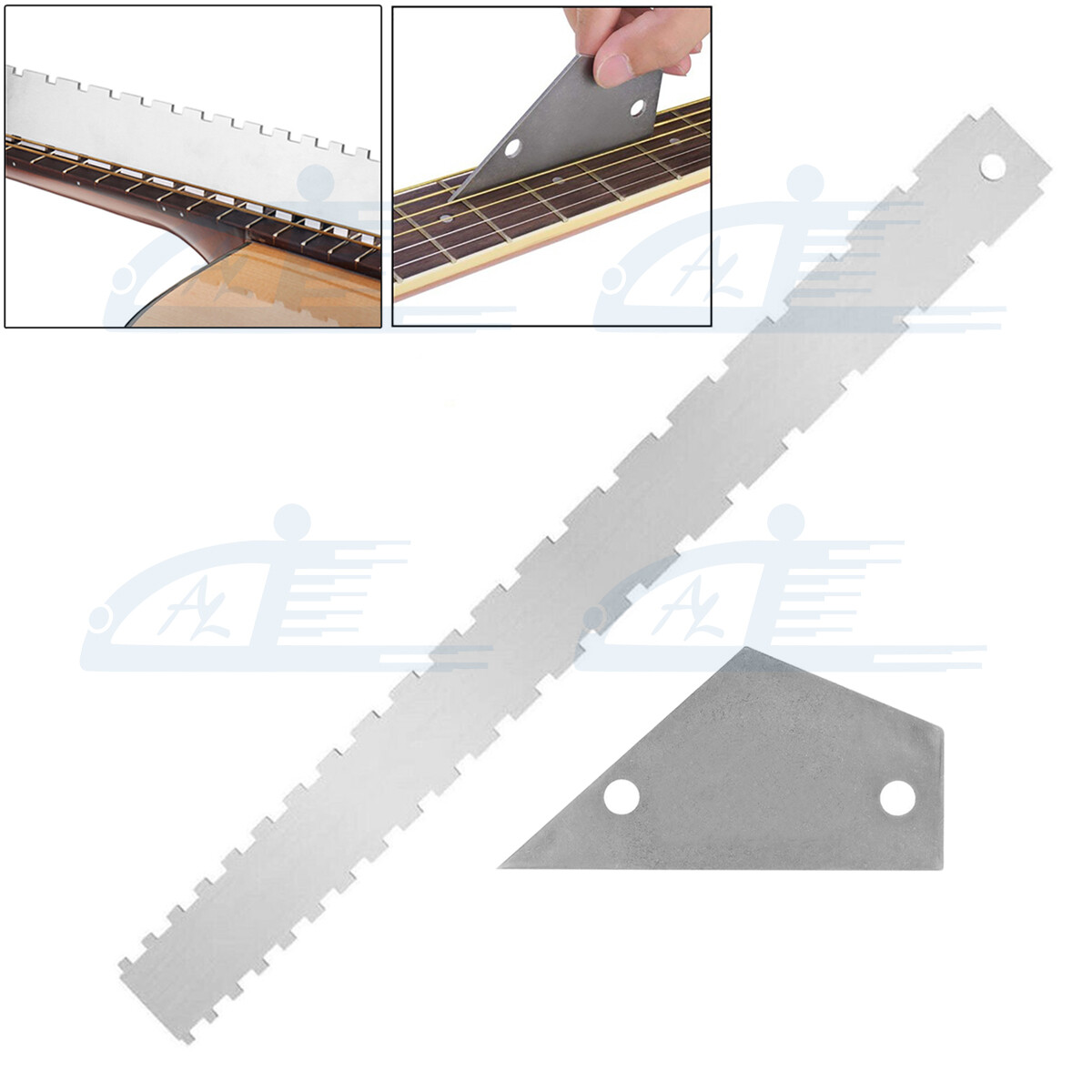 Designed Guitar Neck Notched Straight Edge And Fret Rocker Luthier Tools Kit Set