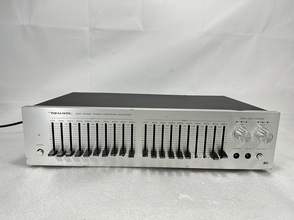 Realistic 31-2000A 10-Band Wide Range Stereo Frequency Equalizer ~ Broken Knobs