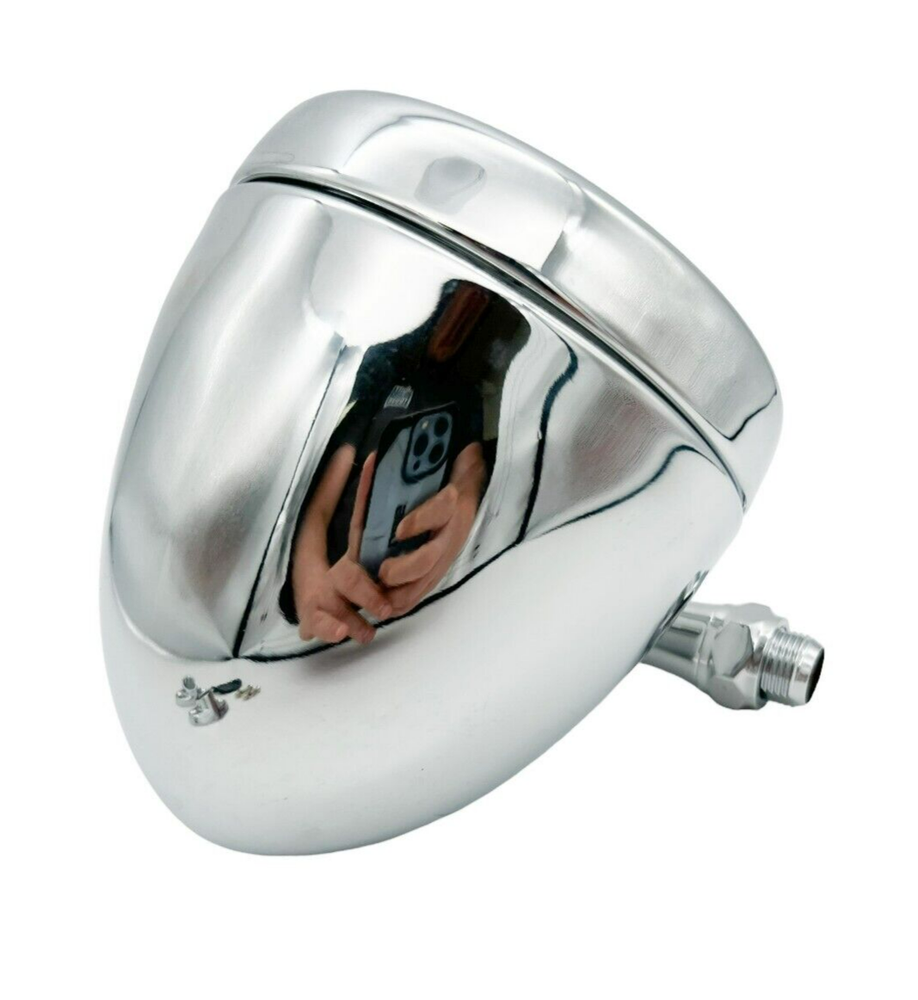 Pair Chrome Teardrop Dummy Outside Mounted Spot Lights
