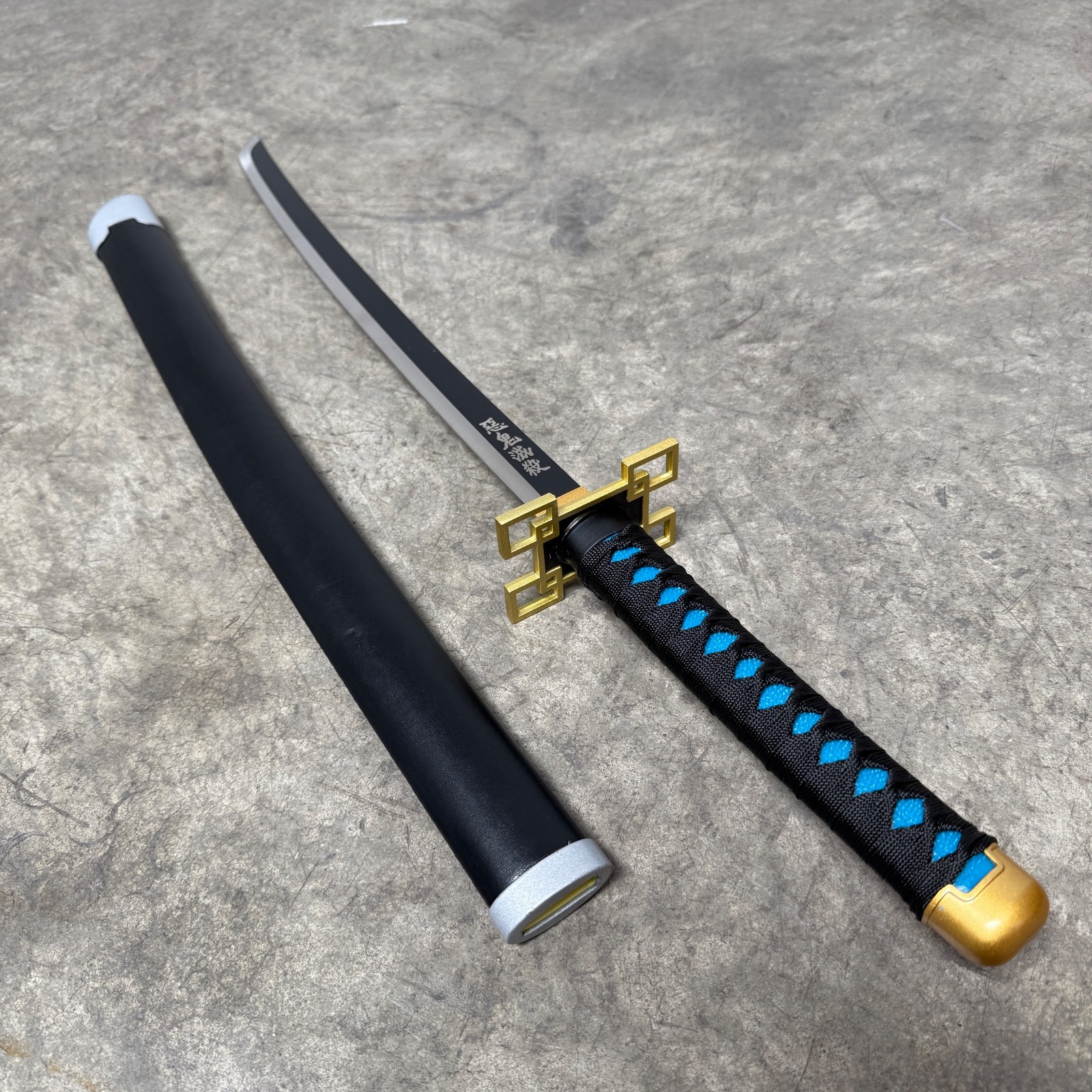 30.5"Metal Demon Slayer Muichiro Tokito Samurai Sword Katana Cosplay Blade steel