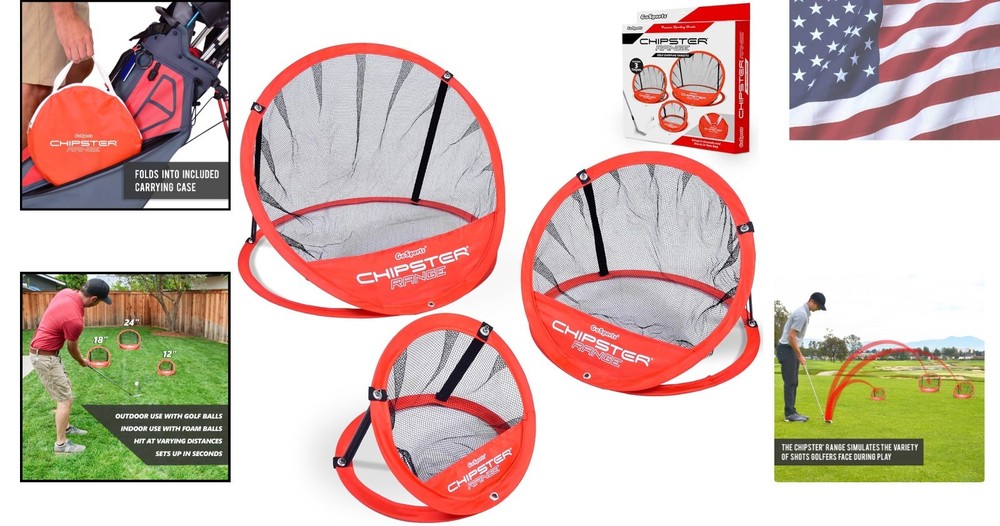 Quick Setup Golf Chipping Practice System - Indoor/Outdoor Use - Chipster Net