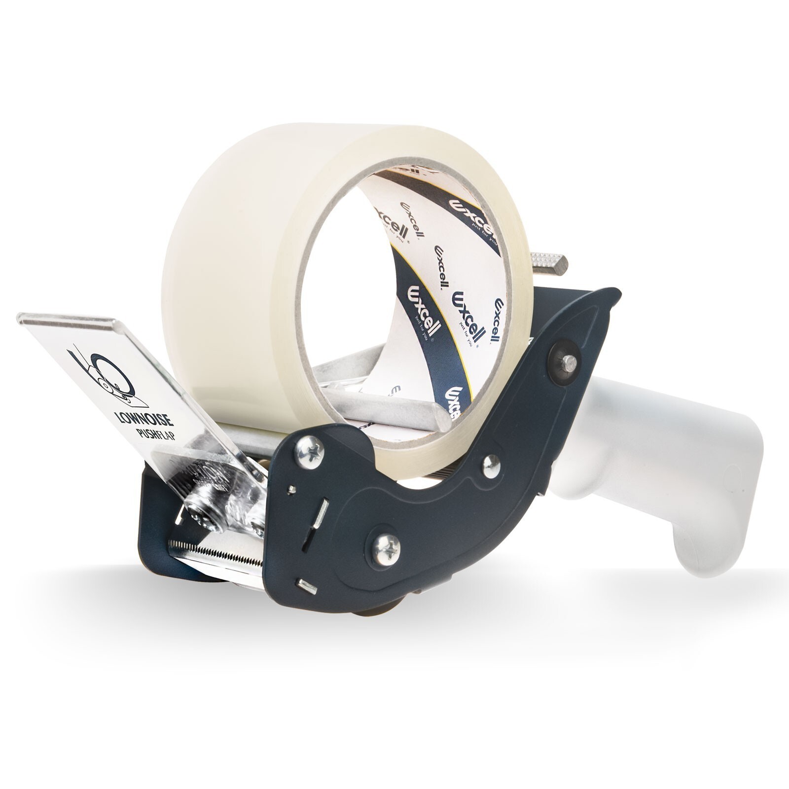 Excell Low Noise Tape Gun 2" Tape 3" Core, Quiet Tool for Carton & Box Sealing