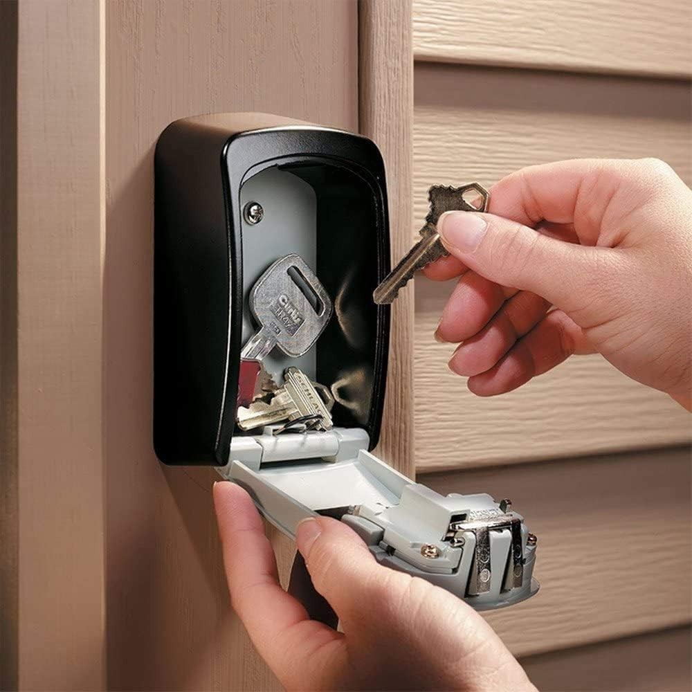 Key Lock Box for Outside, Resettable 4 Digit Combination Waterproof Lockbox