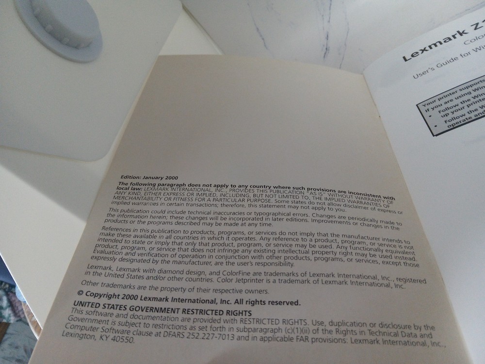 Lexmark Z12 User's Guide P/N 17E0070