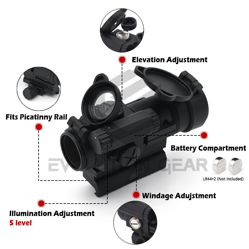 PRO Red Dot Reflex Sight with QRP2 Mount and Spacer 2 MOA