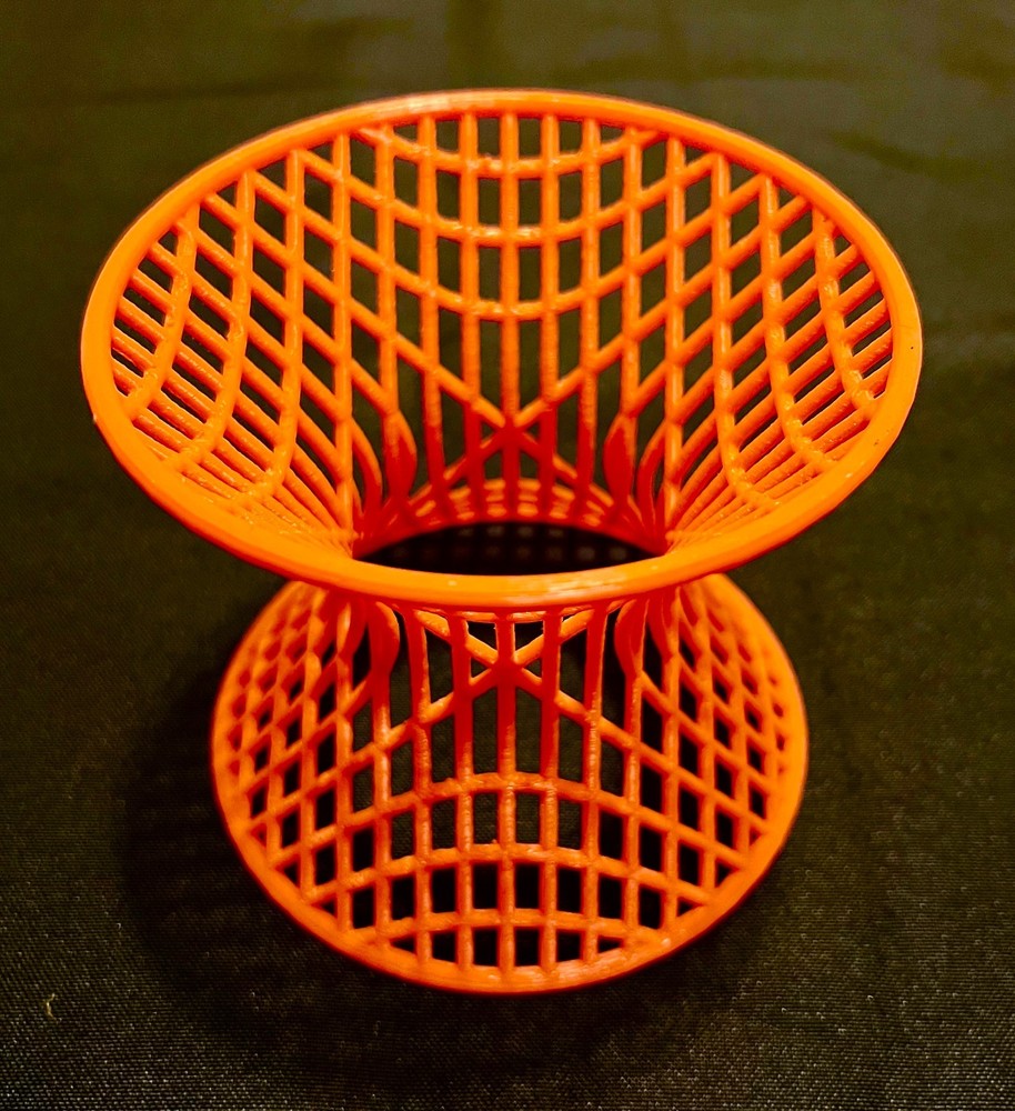 3D-printed Shape: Hyperboloid with Cross Sections -Math Art, Geometric Sculpture