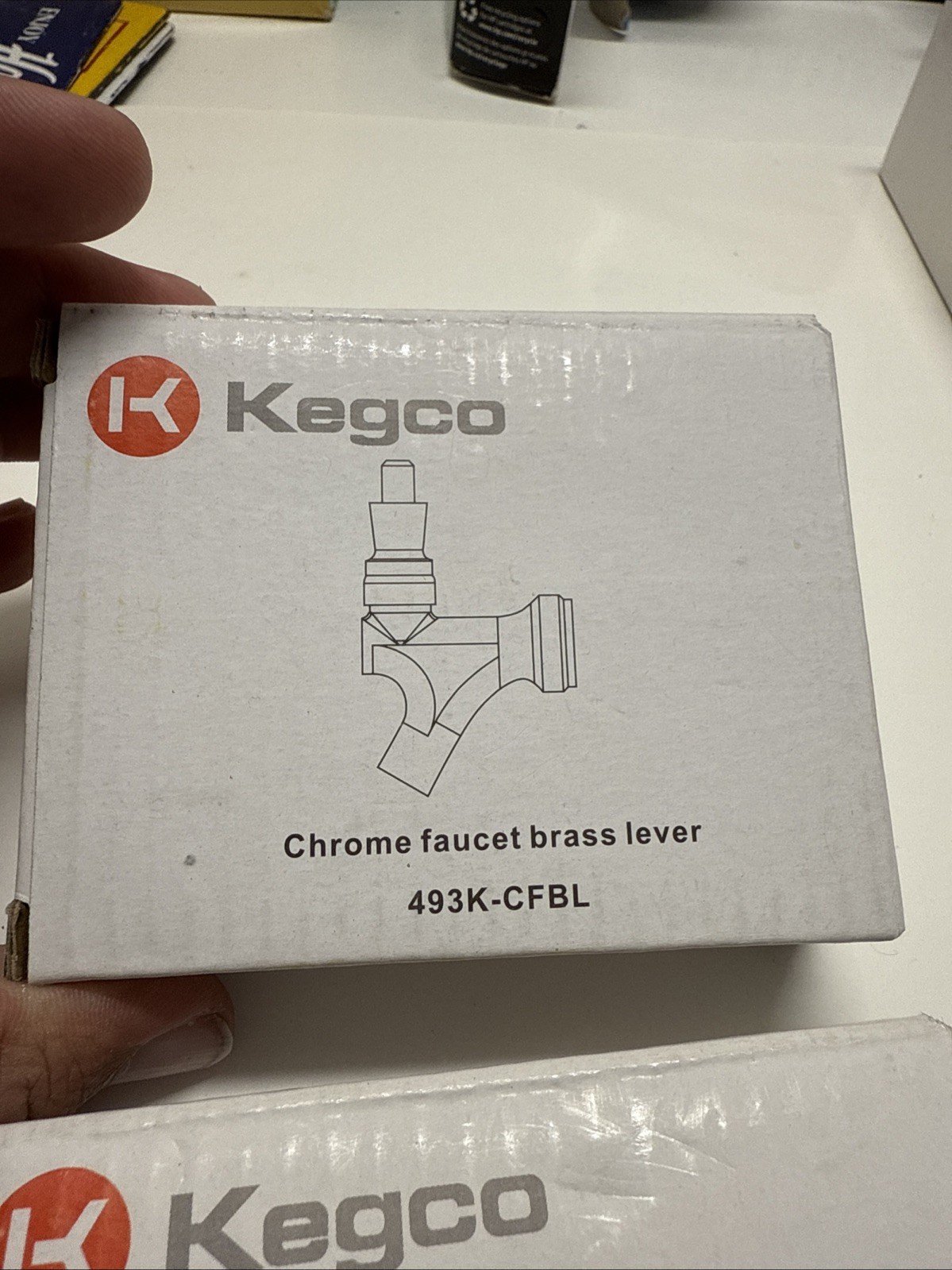 Kegco Chrome Faucet Brass Lever 493K-CFBL For Beverage Dispense System Lot Of 2