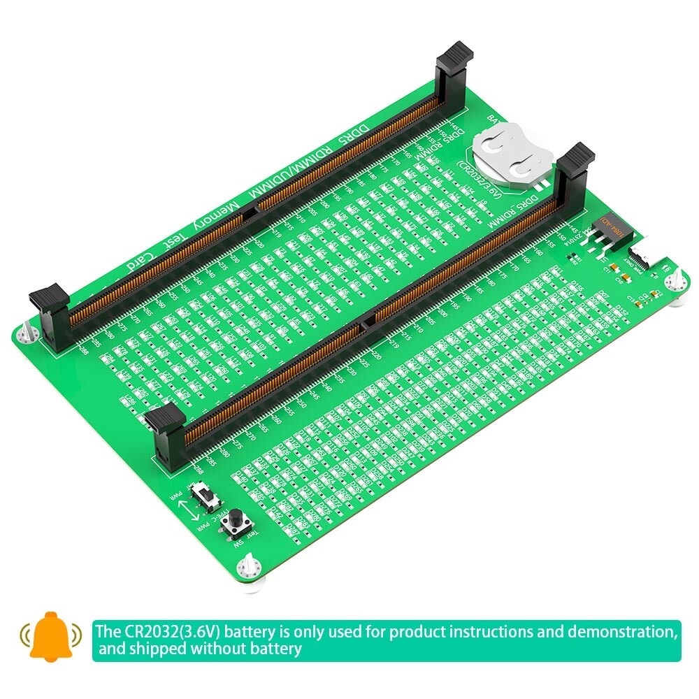 Desktop Computer DDR5 RDIMM/UDIMM Memory Test Card with LED Indicators