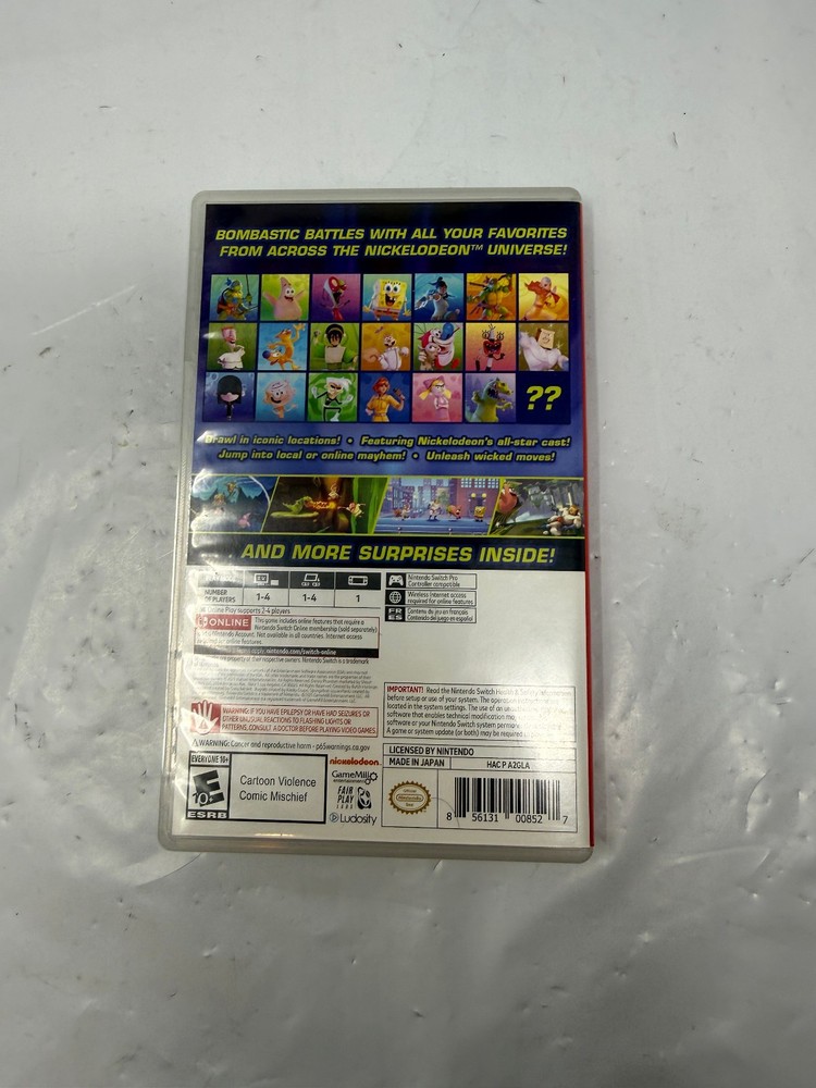 Authentic Case ONLY - Nickelodeon All Star Brawl Nintendo Switch Box