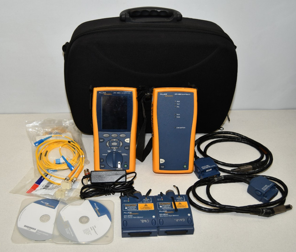 ^ Fluke Networks DTX-1800 DTX Cable Analyzer & Accessories #X6595