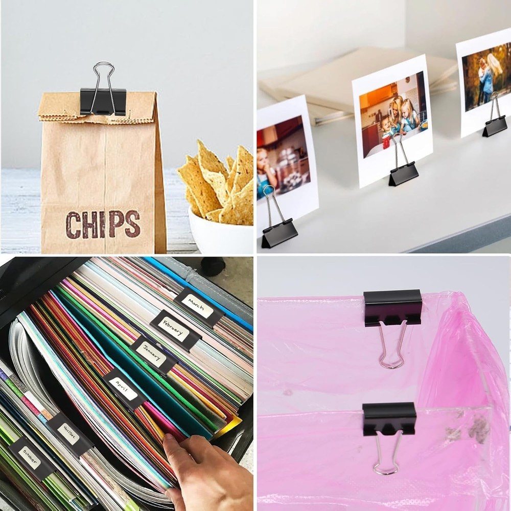 Jumbo Binder Clips 2 inch, 144 Pcs, Rust-Resistant