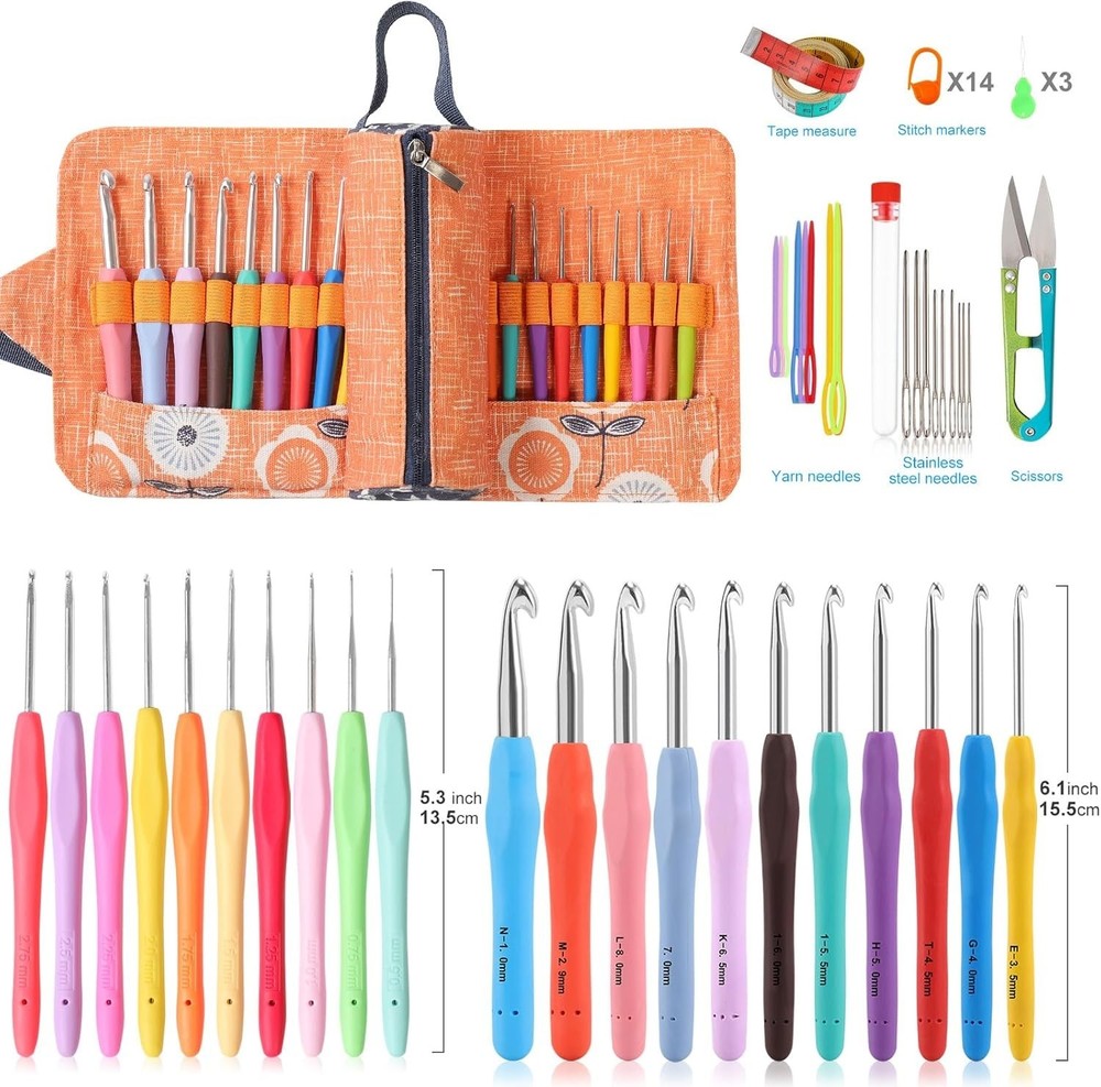 Ergonomic Crochet Set for Comfortable Crocheting