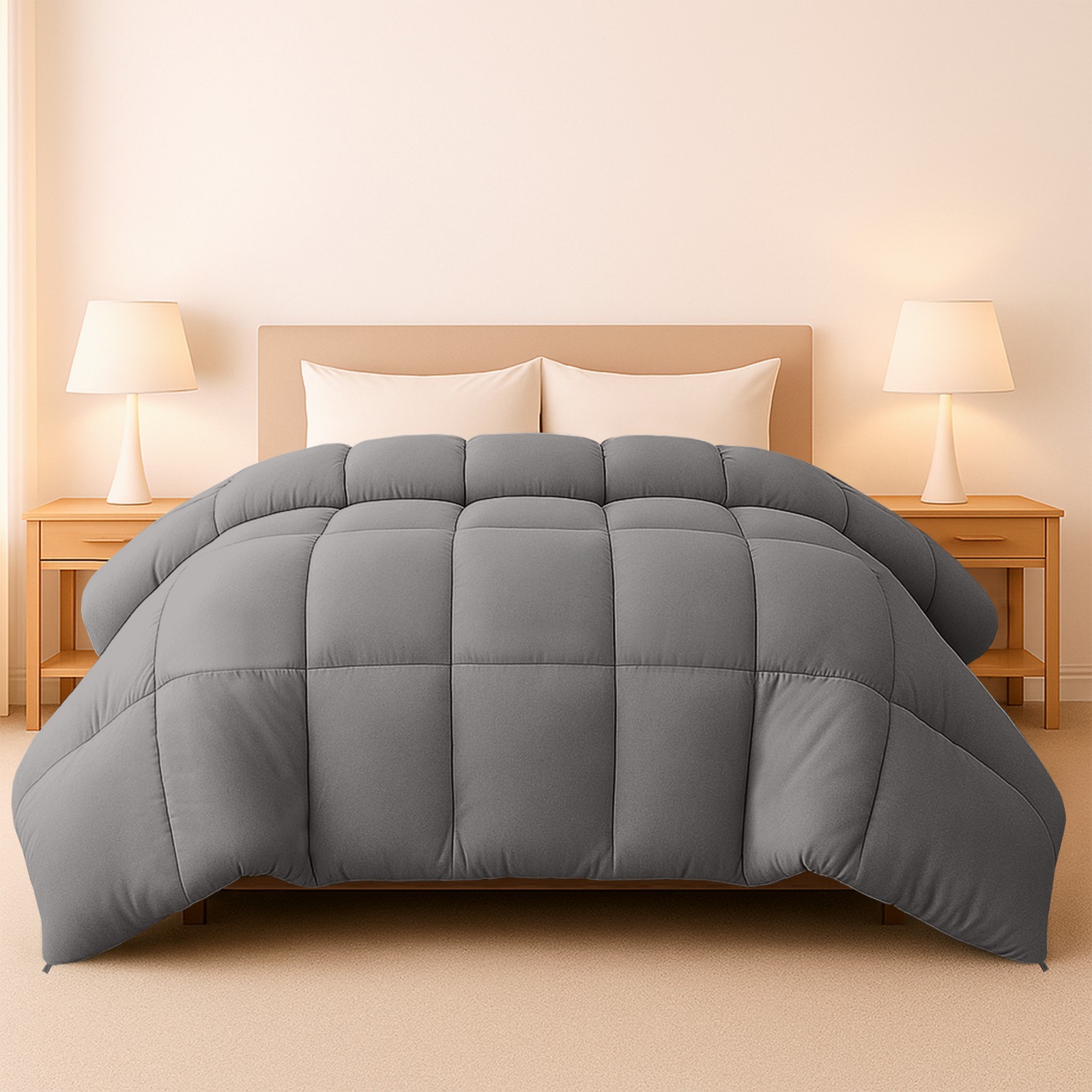 Ultra Soft Down Alternative Comforter Reversible Duvet Insert With Corner Tabs