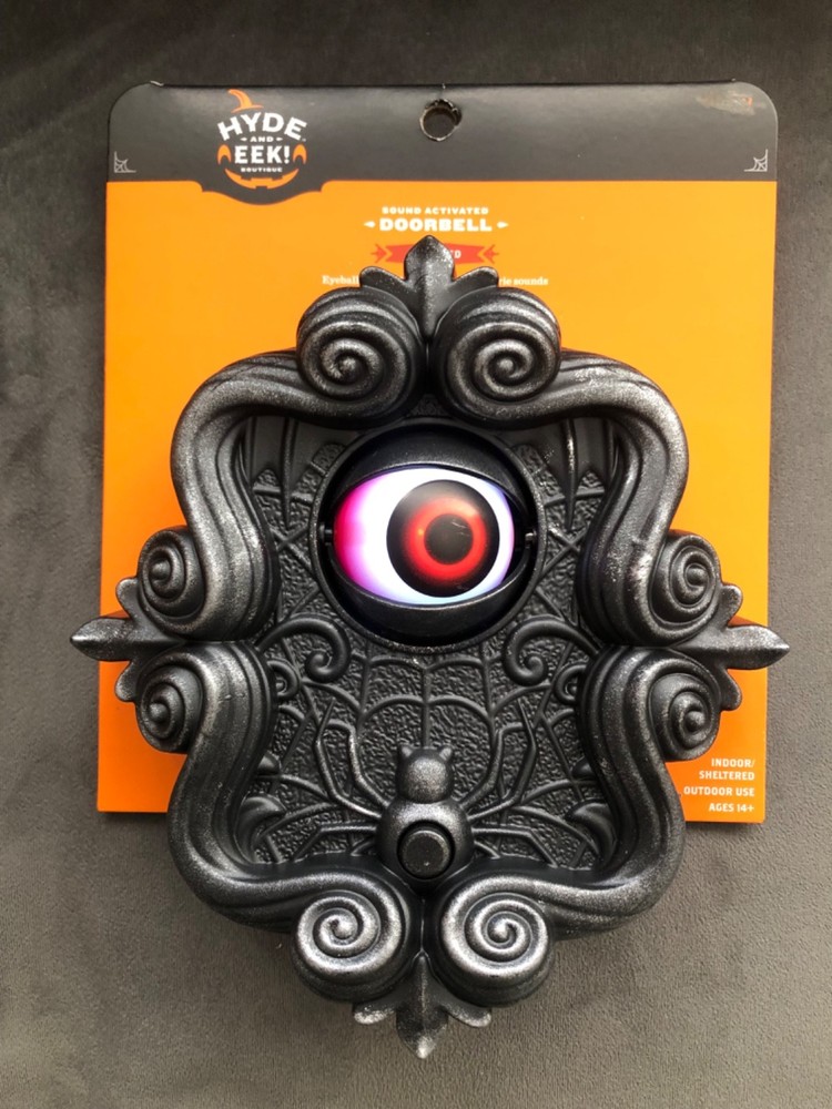 Hyde and Eek Eyeball Door Knocker Animated Lights & Sounds