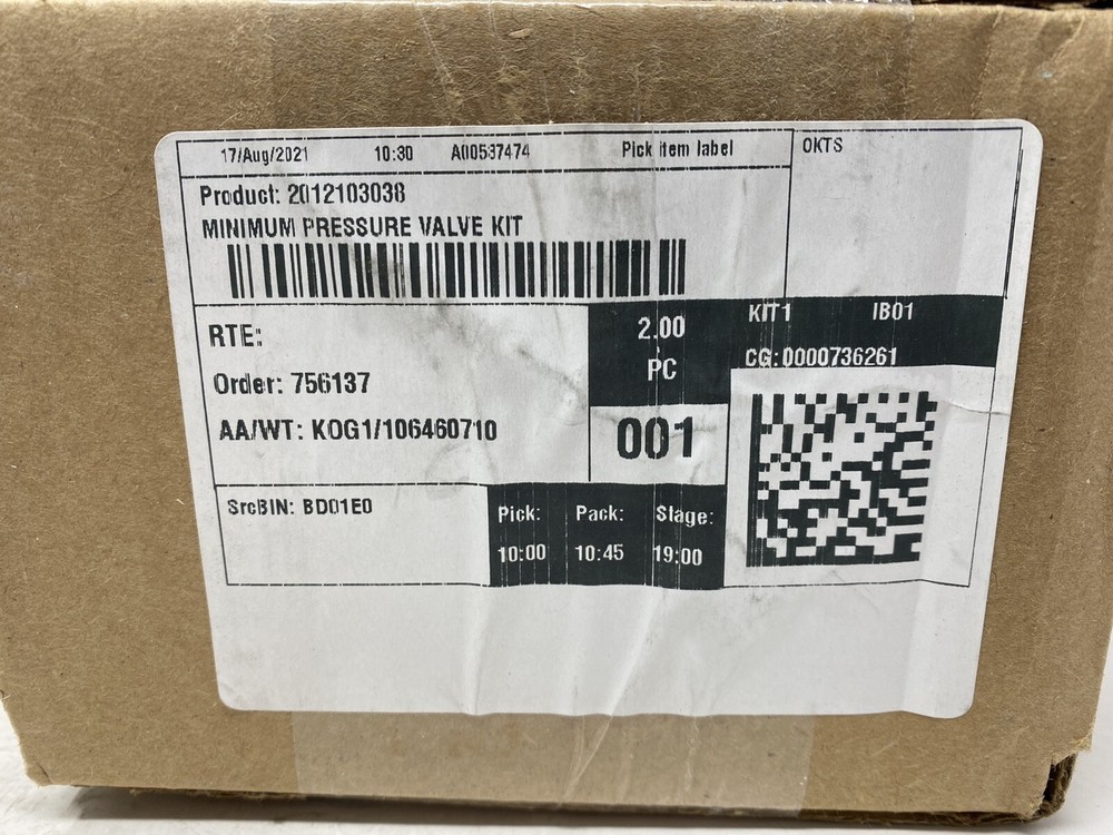 Quincy Minimum Pressure Valve Kit Replacement - 2012103038