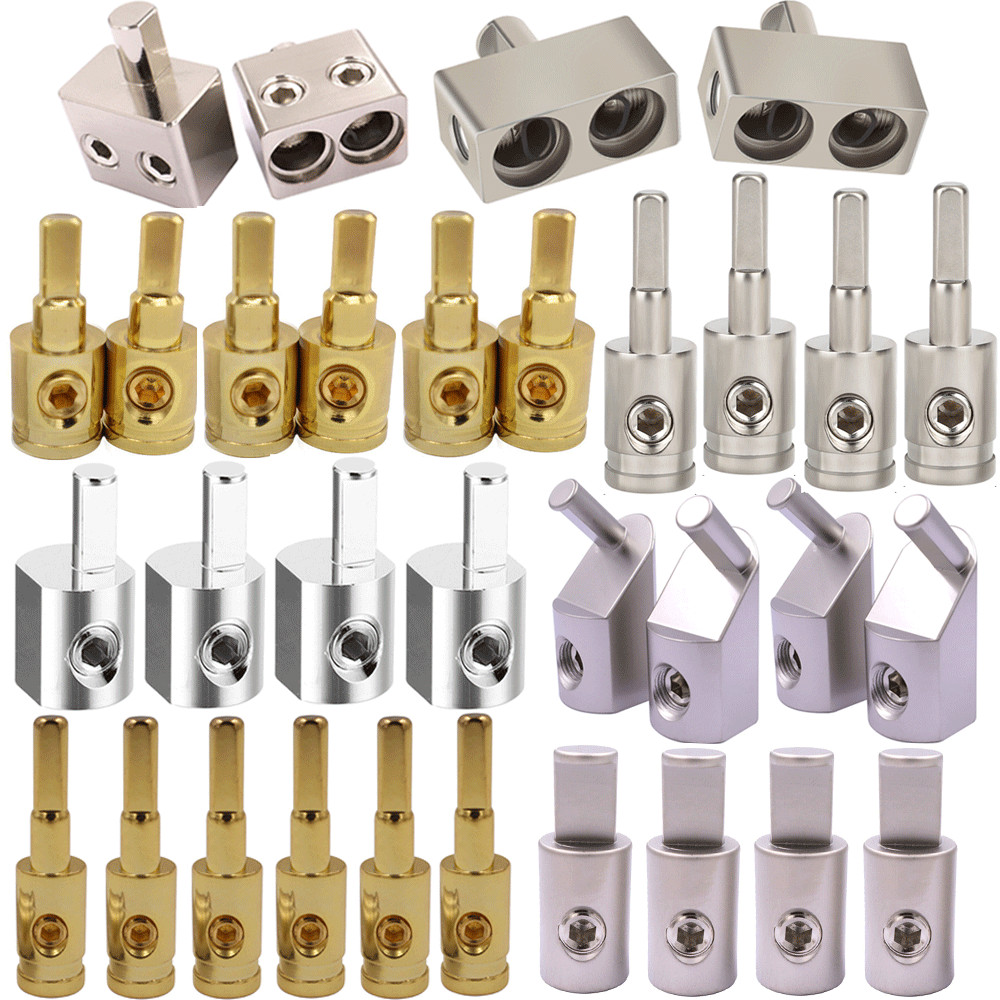 Car Audio AMP Gauge Ground Wire Pin AWG Input Wire Reducer Connector Terminal