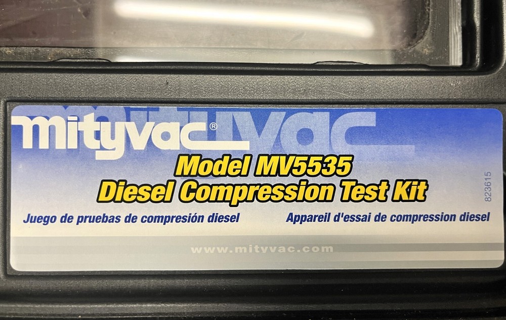 MityVac Diesel Compression Test Kit, model MV5535, with case