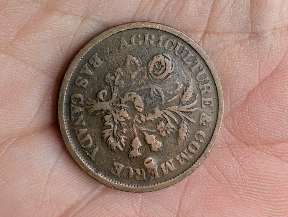 LC-5A3 Bas Lower Canada Belleville Issue Un Sou Token