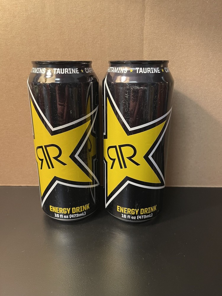 Two (2) Rockstar Energy Blackout Full 16oz Cans