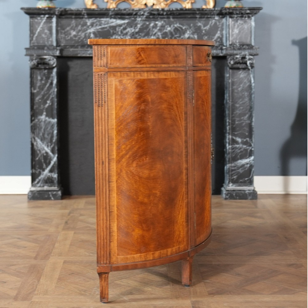 NC493075, Jonathan Charles Demi Lune Walnut Sideboard