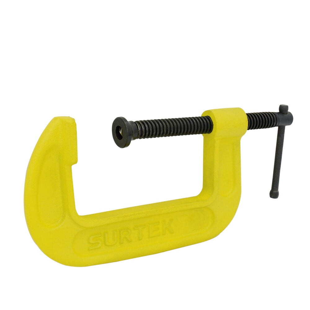Surtek 107052 Ductile Iron C-Clamp 2" Maximum Opening, Throat Depth 1-1/4"