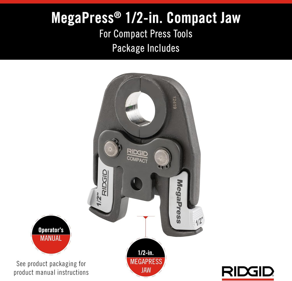 48433 1/2" Megapress Jaw for Compact Press Tools