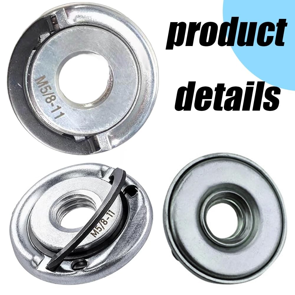 2Pcs Angle Grinder Flange Nuts, Quick Change 5/8-11 Grinder Locking Nuts, Qui...