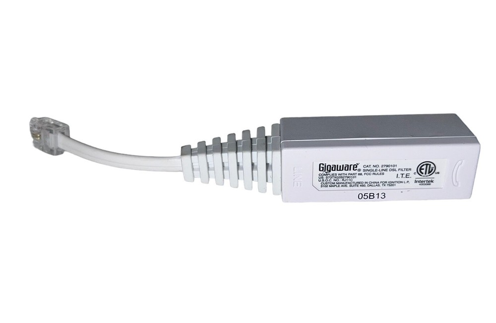 Gigaware Single-Line DSL Filter #2790101b EUC