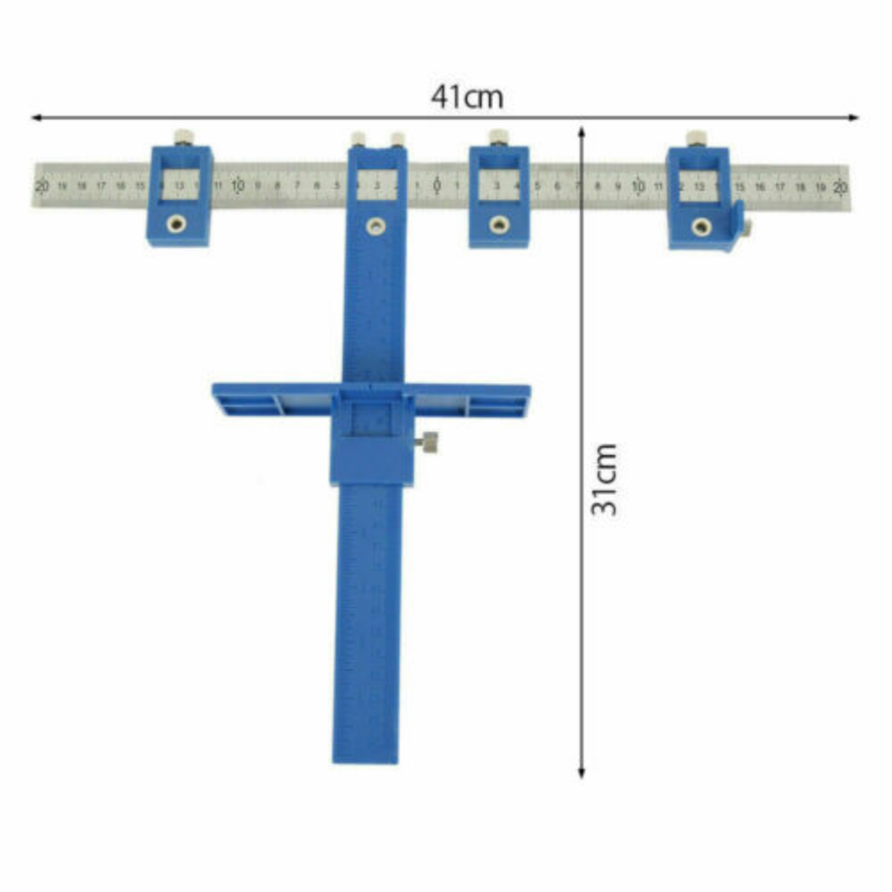 Adjustable Drill Guide Woodworking Jig Dowel Cabinet Punch Locator Template Tool