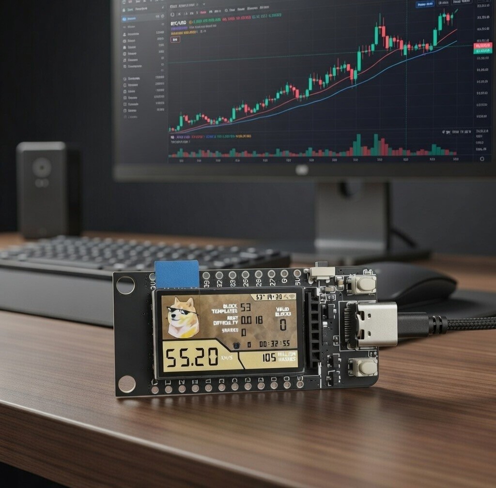 Dogecoin Lottery NerdMiner!!! Comes With a 1.14in DISPLAY!