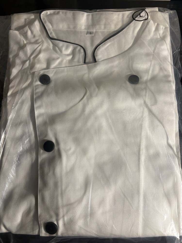 Steak ‘n Shake Uncommon Chef Coat ,hat ,apron White(LARGE)