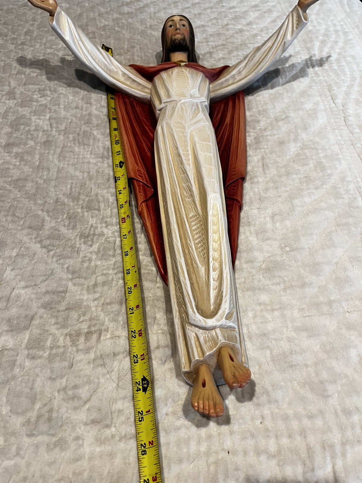 Vatican Quality by Demetz’s, Italy. Handcrafted, 3D, Risen Christ, Wall Hanging.