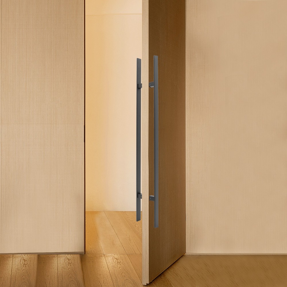 Stainless Steel Double Sided Push Pull Door Handle, H-shaped Door Pull Handle