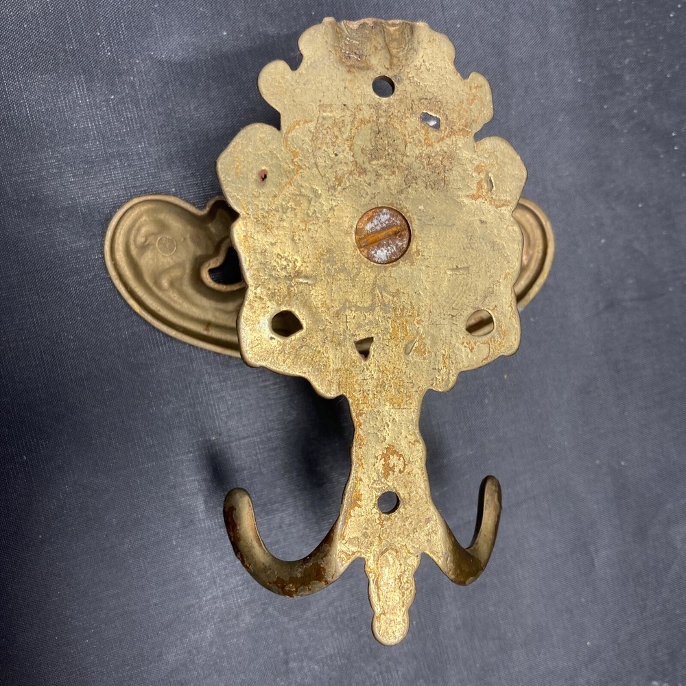 Solid Brass Antique Coat Hat Hooks Hanger Home Or School.
