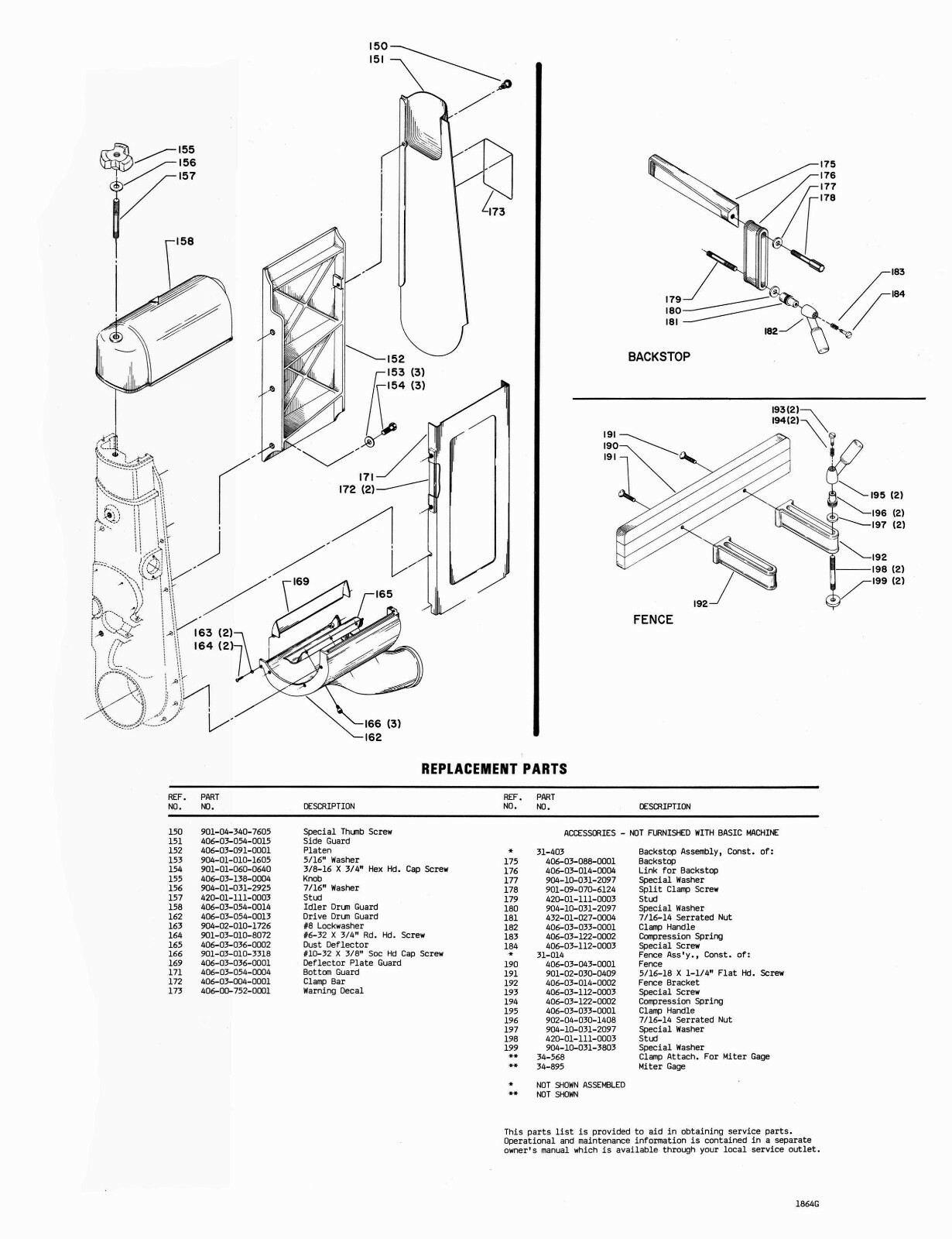 Delta 6" Belt 12" Disc Sander Model 31-730 Instruction & Parts List Manual #1591