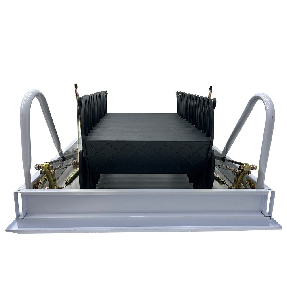 31.5'' x 39.4'' Black Attic Pull Down Ceiling Ladder Stairs 9.84 ft/12 Steps
